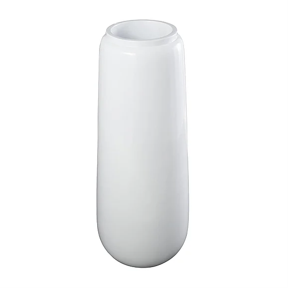 UMA White Resin Tall Floor Decorative Vase, 15" x 15" x 40" | 12880