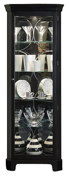 Pulaski Oxford Black Corner Curio 21220