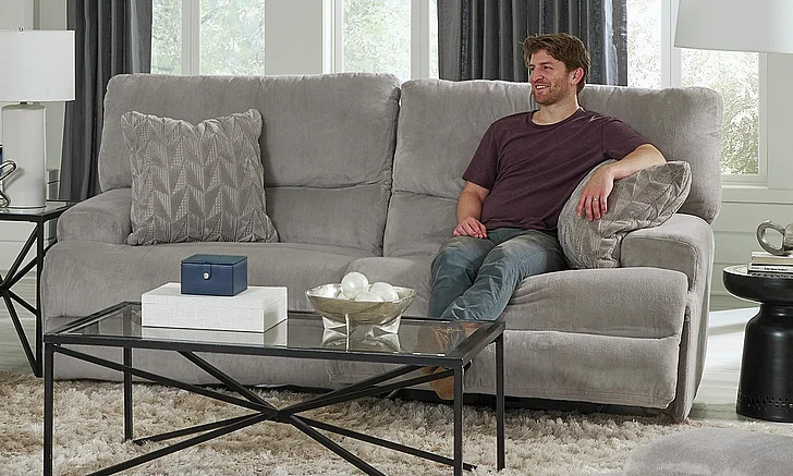 Catnapper Renaldo Power Lay Flat Sofa w/Zero Gravity in Stone 61281
