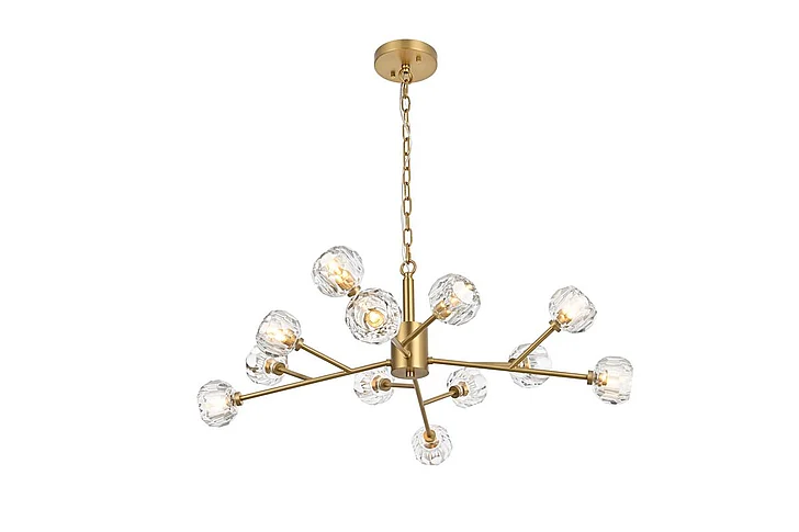 Elegant Graham 12 Light Pendant in Gold 3509D35G