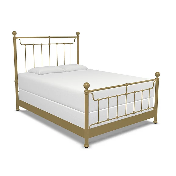 Taylor Gray Home Kenna Complete Bed with Metal Profile in Milky Gold - Queen 1301-CB-MPF-5-OGD