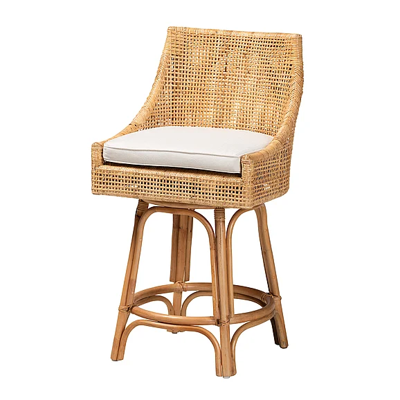 bali & pari Bella Bohemian Natural Brown Counter Stool 13090