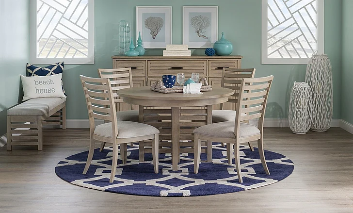 Legacy Classic Edgewater 5pc Round Dining Room Set in Soft Sand