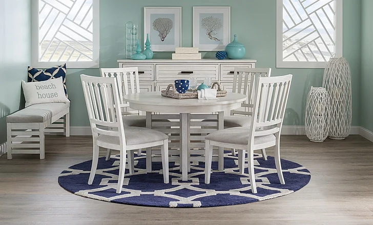 Legacy Classic Edgewater 5pc Round Dining Room Set in Sand Dollar