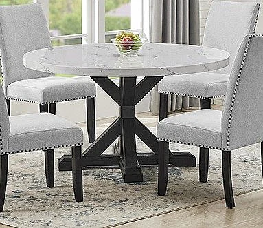 Crown Mark Vance Faux Marble Dining Table 1319T-54R