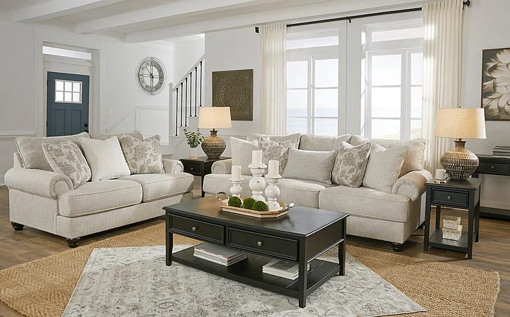 Asanti 2-Piece Living Room Set in Fog