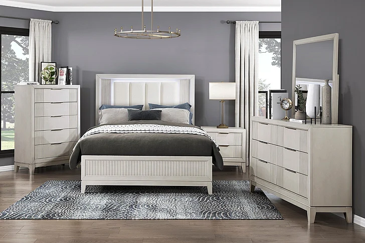 Homelegance Florence 2pc Panel Bedrooms Set in Antique White
