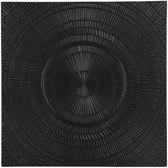 UMA Black Wooden Geometric Handmade Intricately Carved Radial Home Wall Decor, 36" x 1" x 36" | 13291