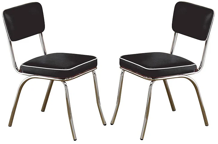 Coaster Dining Chair in Black (Set of 2) 2066