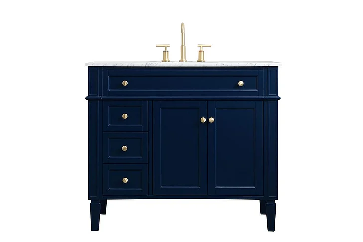 Elegant 40 In. Single Bathroom Vanity in Blue VF12540BL