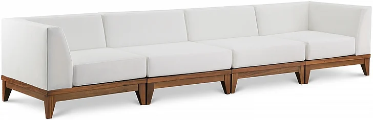 Meridian Rio Outdoor Off White Water Resistant Modular Sofa in Off White Water Resistant Fabric 389White-S131
