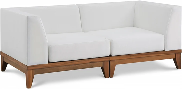 Meridian Rio Outdoor Off White Water Resistant Modular Sofa in Off White Water Resistant Fabric 389White-S62
