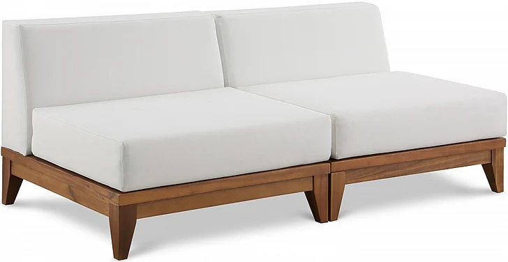 Meridian Rio Outdoor Off White Water Resistant Modular Sofa in Off White Water Resistant Fabric 389White-S70