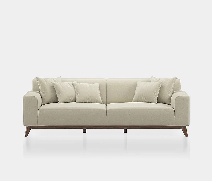 Enza Home Netha 3 Seater Sofa Bed - 2008 - K1 - 10911 Cream - Ar:102 - Br:102 01499777