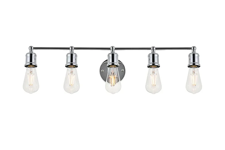 Elegant Serif 5 Light Chrome Wall Sconce LD4028W29C CLOSEOUT