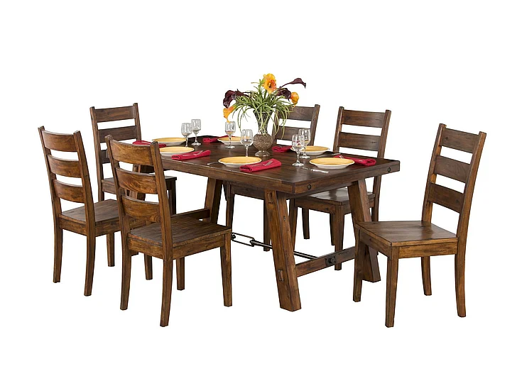 Sunny Desings 7pc Tuscany Dining Rooom Set in Vintage Mocha