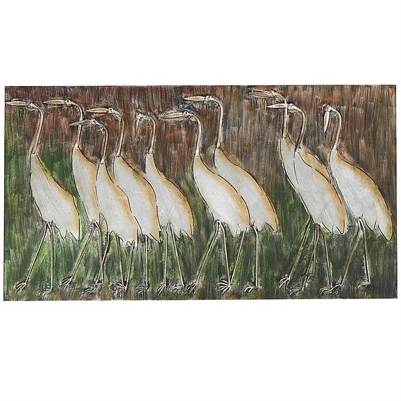 UMA Brown Metal Bird Home Wall Decor, 43 x 2 x 24 | 13695