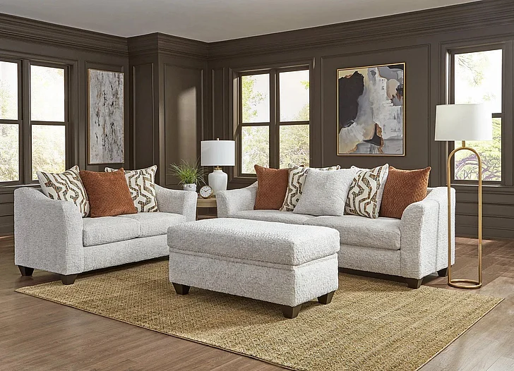 Peak Living 136 2pc Living Room Set in Stance Dove CUSTOM ITEM