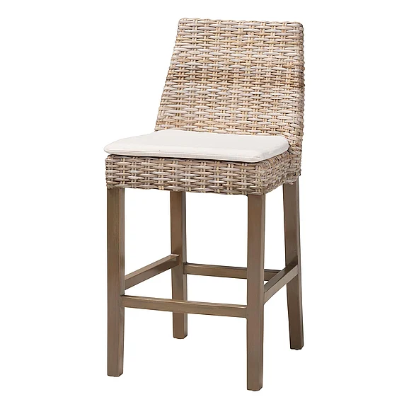 bali & pari Toby Bohemian Grey and Taupe Counter Stool 13715