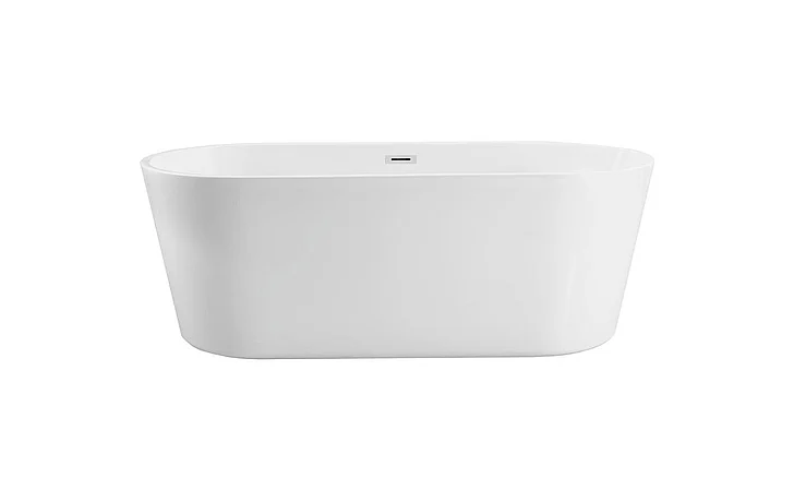 Elegant 71 In. Soaking Roll Top Bathtub in Glossy White BT10671GW
