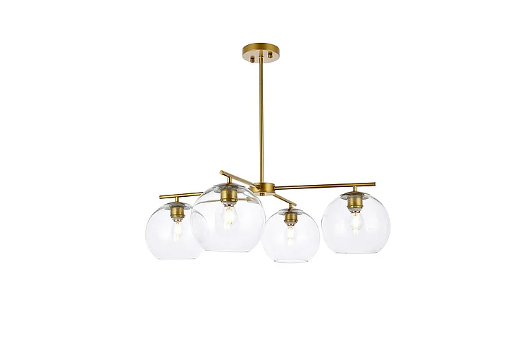 Elegant Opus 4 Lights Brass Pendant LD2331BR
