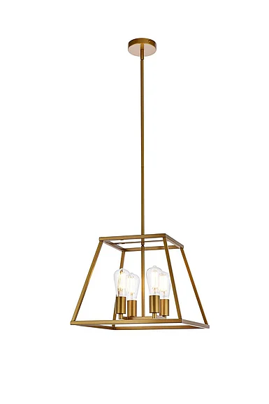 Elegant Declan 16 In. Pendant in Brass LD720D16BR CLOSEOUT