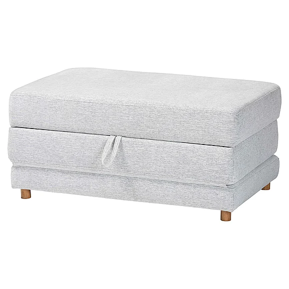 Baxton Studio Sabriel Light Grey Convertible Sleeper Ottoman 14004
