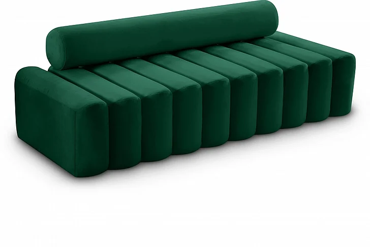 Meridian Melody Velvet Sofa in Green Velvet 647Green-S