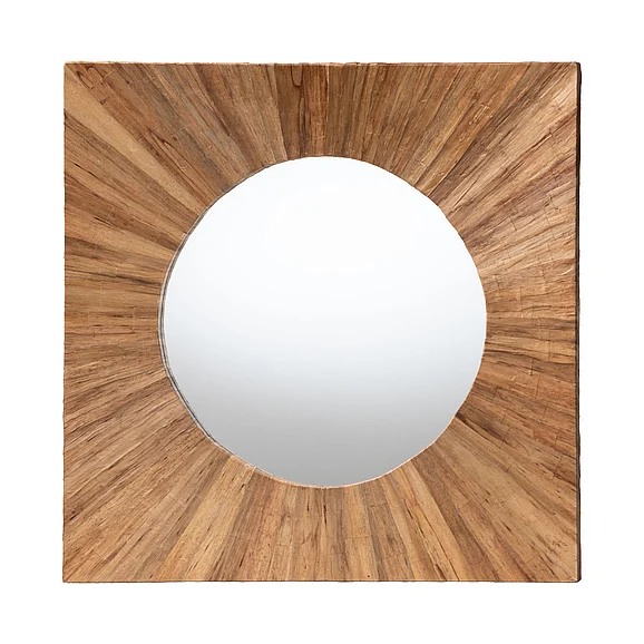 bali & pari Mosa Bohemian Pealed Grasscloth Accent Mirror 14040