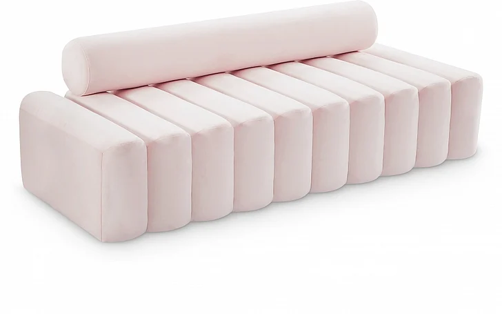 Meridian Melody Velvet Sofa in Pink Velvet 647Pink-S