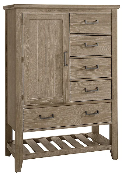 Vaughan-Bassett Passageways Deep Sand Door Chest in Medium Brown 141-117
