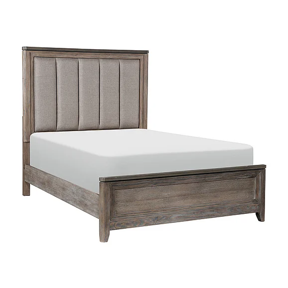 Homelegance Newell Queen Panel Bed in Gray and Oak