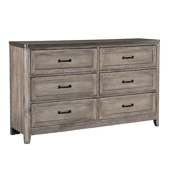 Homelegance Newell Dresser in Gray and Oak 1412-5