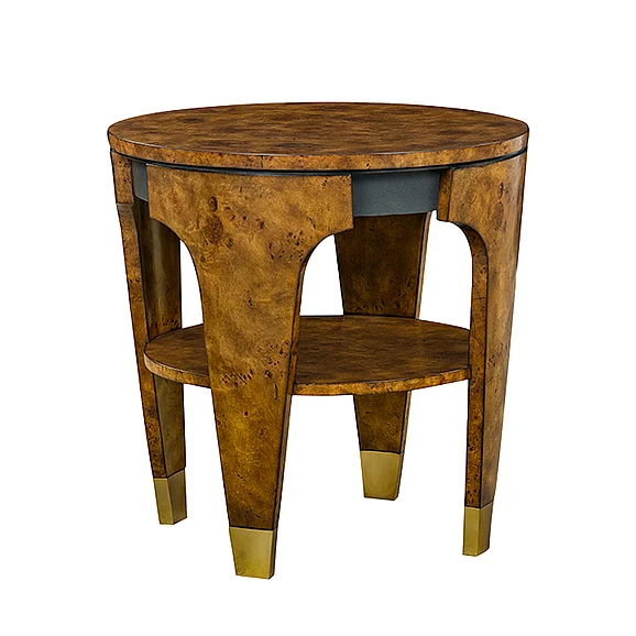 Oliver Home Carmel Side Table in Rustic Burl 1419-22 CLOSEOUT