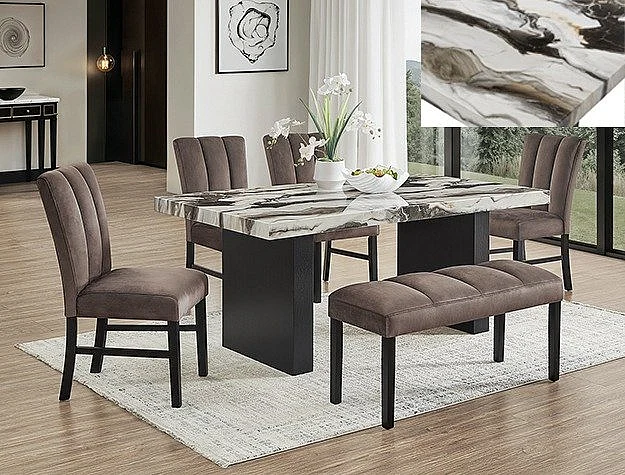 Crown Mark Vega 6pc Dining Room Set
