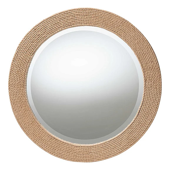 bali & pari Nieva Round Woven Rope Mirror 14227