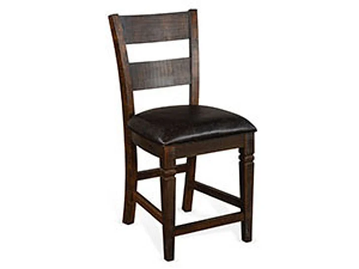 Sunny Designs Homestead 24"H Ladderback Barstool (Set of 2) in Tobacco Leaf 1429TL2-24