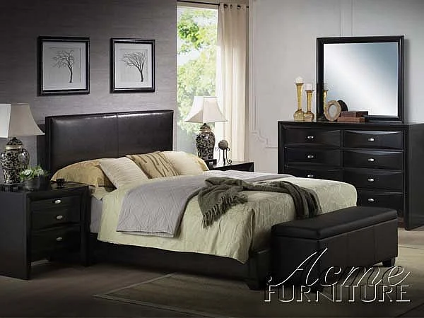 Acme Ireland Platform Bedroom Set in Black