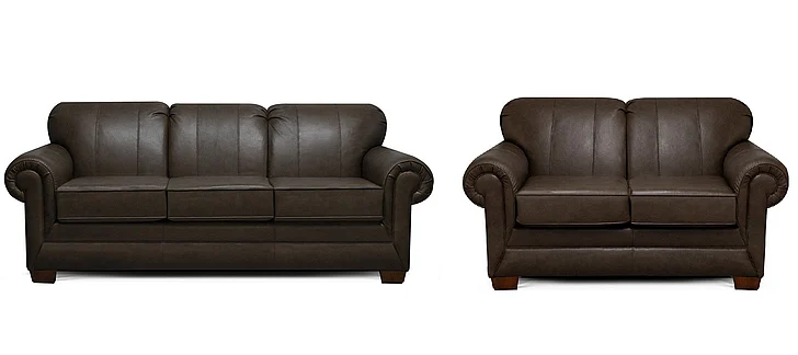 Tennessee Custom Monroe Leather 2pc Living Room Set