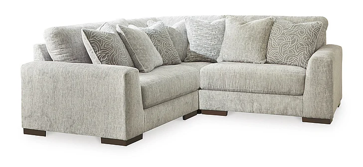 Regent Park 3-Piece Sectional in Pewter