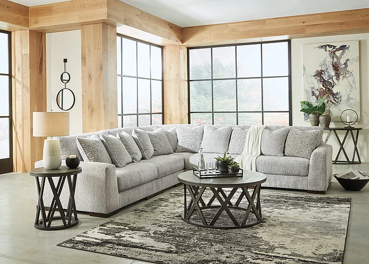 Regent Park 5-Piece Sectional in Pewter