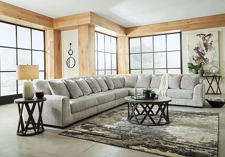Regent Park 6-Piece Sectional in Pewter