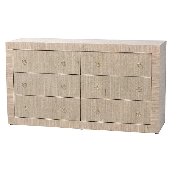 bali & pari Sage Natural Grasscloth Dresser 14553
