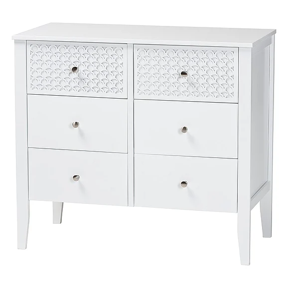 Baxton Studio Lara Dresser in White 14677