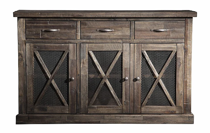 Alpine Furniture Newberry Sideboard in Salvaged Grey 1468-26