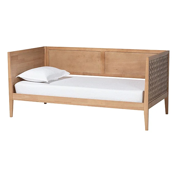 Baxton Studio Lara Twin Daybed in Oak Brown 14680