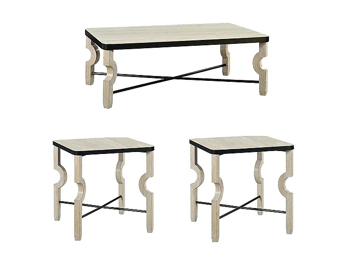 Oliver Home Billings 3pc Occasional Set in Natural