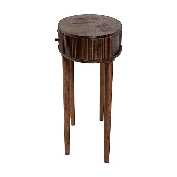 Baxton Studio Linore Fluted Wood Console Table 14723
