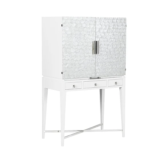 Oliver Home Bar Cabinet in Ghost 1483-06