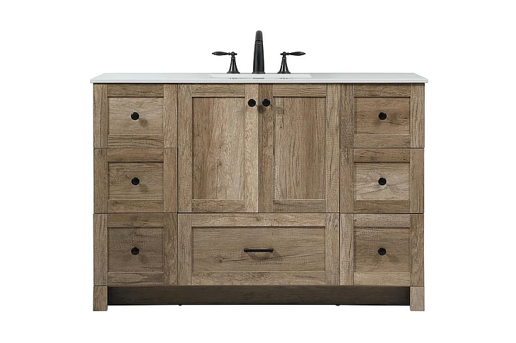 Elegant 48 In. Single Bathroom Vanity in Natural Oak VF2848NT